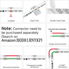WS2811 Dual IC RGBCCT FCOB COB LED Strip,Ul Listed High Density Chasing IC RGB L