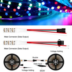 DC 5V WS2812 RGB LED strip light 4mm 5mm 7.2mm width PCB WS2812B IC Addressable