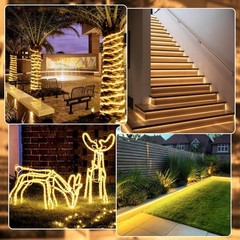 LED Rope Lights 50ft Waterproof Outdoor Indoor Dimmable Remote Decor