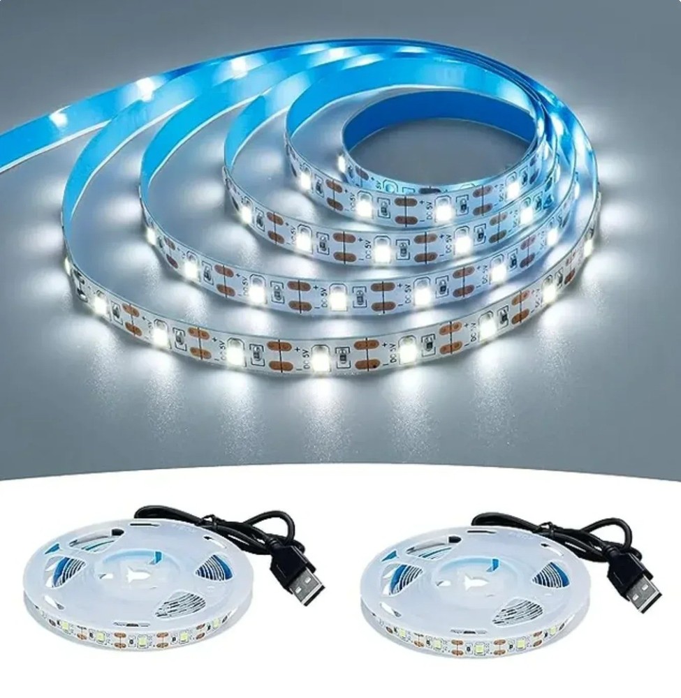 USB LED Strip DC 5V 2835 White Warm White TV Background Lighting Flexible Tape