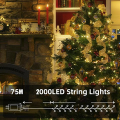 1pc LED Firecracker Fairy String Light Remote Control IP65 Xmas Decor – NEW