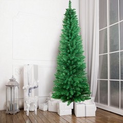 4/5/6/7FT Artificial Christmas Tree Pre Lit / LED Lights / Flocked Holiday Tree