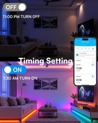 TJOY 16.4FT Smart Led Strip Lights for Bedroom, Compatible with Alexa and Google