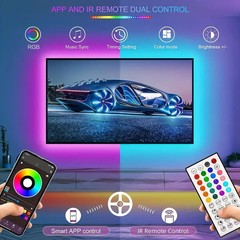 200Ft LED Strip Lights, with 44 Keys Remote Control, Dimmable RGB Color Changing