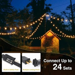 Energy Saving LED String Lights Outdoor Waterproof Warm White 30 Sockets New