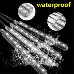 4X RGB 36-LED Lights Strip Car Interior Footwell Lamps Remote Control