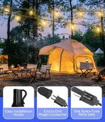 Tenmiro 200Ft Outdoor String Lights Ultra Long Led Patio Lights Shatterproof