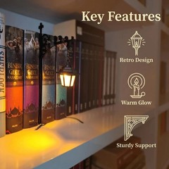 3PC Library Lantern Decorative Lamp Bookshelf Reading Nook Lamp For Book Lovers