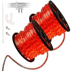Assorted Sizes 3/8″ Red LED Rope Lighting Flexible Indoor Outdoor Christmas Xmas
