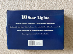 New Patriotic 4th Of July 10 Star Lights Red White and Blue String Lights 6ft.