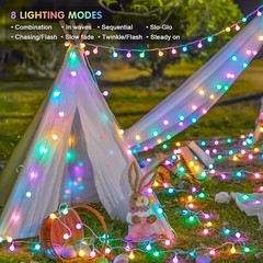100 LEDs Battery Operated String Lights Globe Fairy Lights Tent Camping Garden