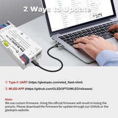 WiFi Ethernet LED Controller with I2S Mic, 20A Fuse, Energy Saving Relay, Works