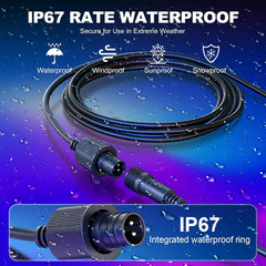 13.12Ft Smart Outdoor String Lights Extension Cord,4M Power Cable with 3-Pin Plu