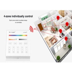 5-20M 5050 RGBW LED strip strip with 2.4G B4 Wall Mount Led Panel Remote +Power