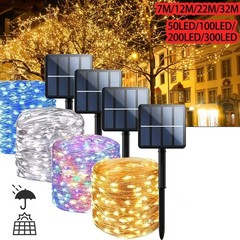 Outdoor Solar String Light 300/200/100/50 LED Fairy Garland 8 Mode Garden Yard T
