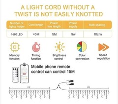 Christmas String Lights Outdoor 131Ft/40M 1680 LED 8 Modes App & Remote Control