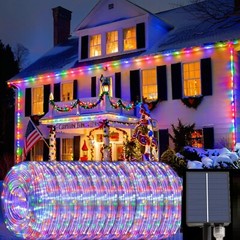 Rope Solar String Lights Outdoor Waterproof Fairy Fence Lights Garden Deco100LED