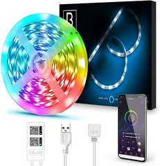 100ft 50ft LED Strip Lights 5050 RGB Bluetooth Color Change Remote for Rooms Bar
