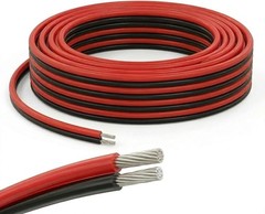Flexible 20 AWG 2-Pin Extension Wire – 66ft Red & Black for 12V/24V Systems