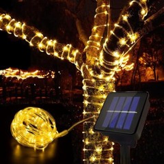 Solar 50-300LED Powered Fairy String Rope Strip Lights Outdoor Garden Patio
