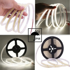 Waterproof COB LED Light Strip 24V 320LEDs/m IP68 Indoor Outdoor Building Decor