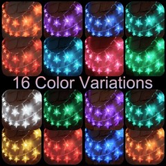 20Ft 40LED Color Changing Star String Lights with Remote for Bedroom Kids Room