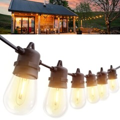 Outdoor String 27/48/96FT Lights LED Lights IP65 Connectable Patio Yard Garden