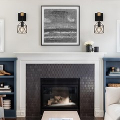 Plug in Wall Sconces Set of Two, Black Farmhouse Bathroom Wall Lamp
