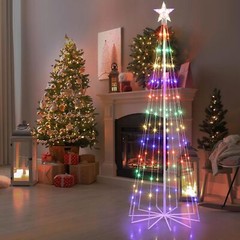 6FT Multicolor LED Animated Outdoor Christmas Tree w/8 Modes for Xmas Yard Decor