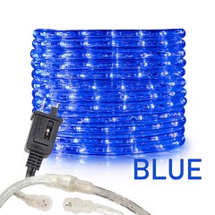 Blue Thick Permanent LED Rope Light 10′ 25 50 100 150ft Outdoor WaterResist