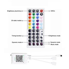 LED Strip Lights 100ft 50ft Music Sync Bluetooth 5050 RGB Room Light with Remote