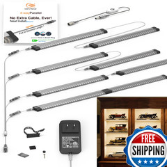 Ebd Led Shelf Lights For Bookshelf 4-Way 48 Splitter Parallel Under Cabinet