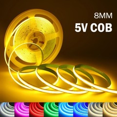 COB LED Strip Light 5V 320LEDs/M Motion Sensor Dimmable Flexible DIY Backlight