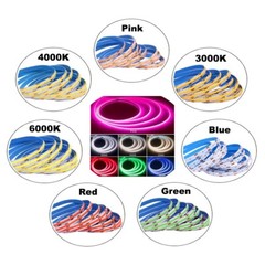 5V 12V 24V COB LED Strip Light Flexible Tape Lights DIY Indoor Cabinet Kitchen