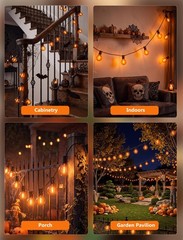 Xingzd 25 LED Outdoor String Lights, 25Ft Halloween Decoration Lights