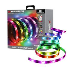 Monster Smart Lighting Indoor LED Light Strip, RGBIC Multicolor Flow LED Lights