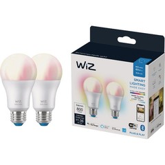 Wiz 60W Equivalent Smart A19 LED Light Bulb (2-Pack) 603639 Wiz 603639