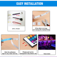 5m LED Flexible Strip Light RGB Fairy Lights Color Changing Room TV Party Bar