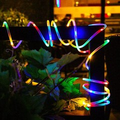 Solar Rope Lights Outdoor Waterproof LED PVC Tube Fairy String Light Garden xmas