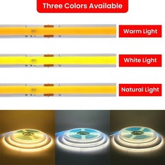 10/20/50/500m COB LED Strip 240LEDs/m No Need Driver 8mm PCB Width Flexible Tape