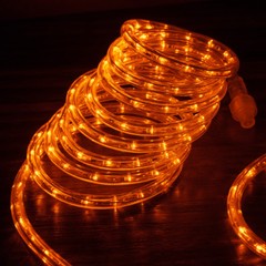 Orange LED Rope Light 10′ 25 50 100 150ft, Connectable Indoor Outdoor Waterproof