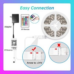 TJOY 60Ft Bluetooth LED Strip Lights Music Sync LED Lights StripRgb Color Chan