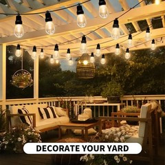 50FT Color Changing Outdoor String Lights APP Remote Waterproof Patio Decor