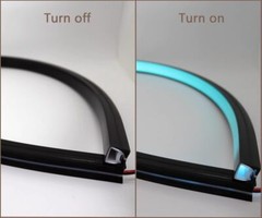 10*10mm 12V 24V Dotless Waterproof Black Housing Silicone LED Neon Light Strip