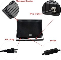 High Power 100W Blacklight with Adjustable Beam for Dazzling Neon Effects