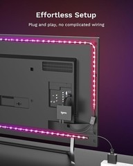 Lytmi HDMI 2.0 TV LED Backlight RGBIC Sync Light Strip for 25-55” TV Cuttable