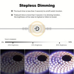 5V 16ft SMD 5050 Super Bright Cool White 300 LED Flexible Light Strip 6000K