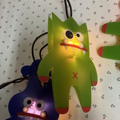 2007 Whimsical Colorful Character String Lights Kids Home Decor 20 Lights Works