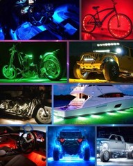 For Car Interior Exterior Self-Adhesive 12″ Waterproof Led Strip Light 15LED 12V
