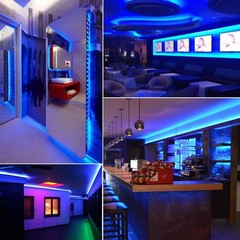 12V LED Light Strip IP65 Waterproof Blue LED Strip Lights 16.4ft/5m Cuttable …